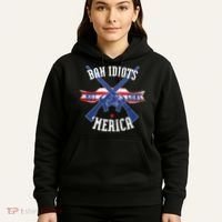 Ban Idiots Not Guns Merica Hoodie thumb 5