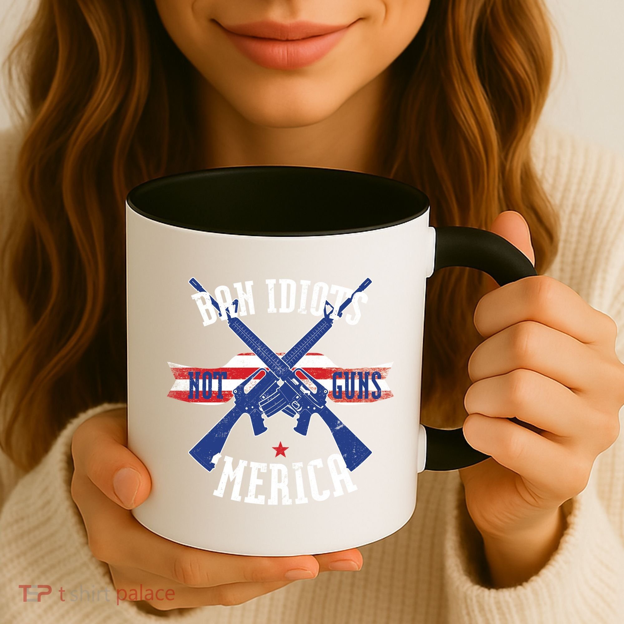 Ban Idiots Not Guns Merica Coffee Mug