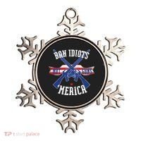 Ban Idiots Not Guns Merica Ornament thumb 0