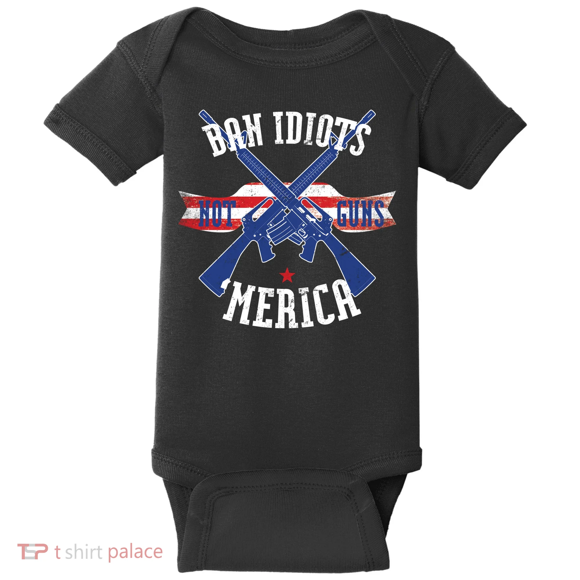 Ban Idiots Not Guns Merica Baby Bodysuit