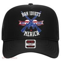Ban Idiots Not Guns Merica Hat thumb 0
