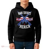 Ban Idiots Not Guns Merica Kids Hoodie thumb 4