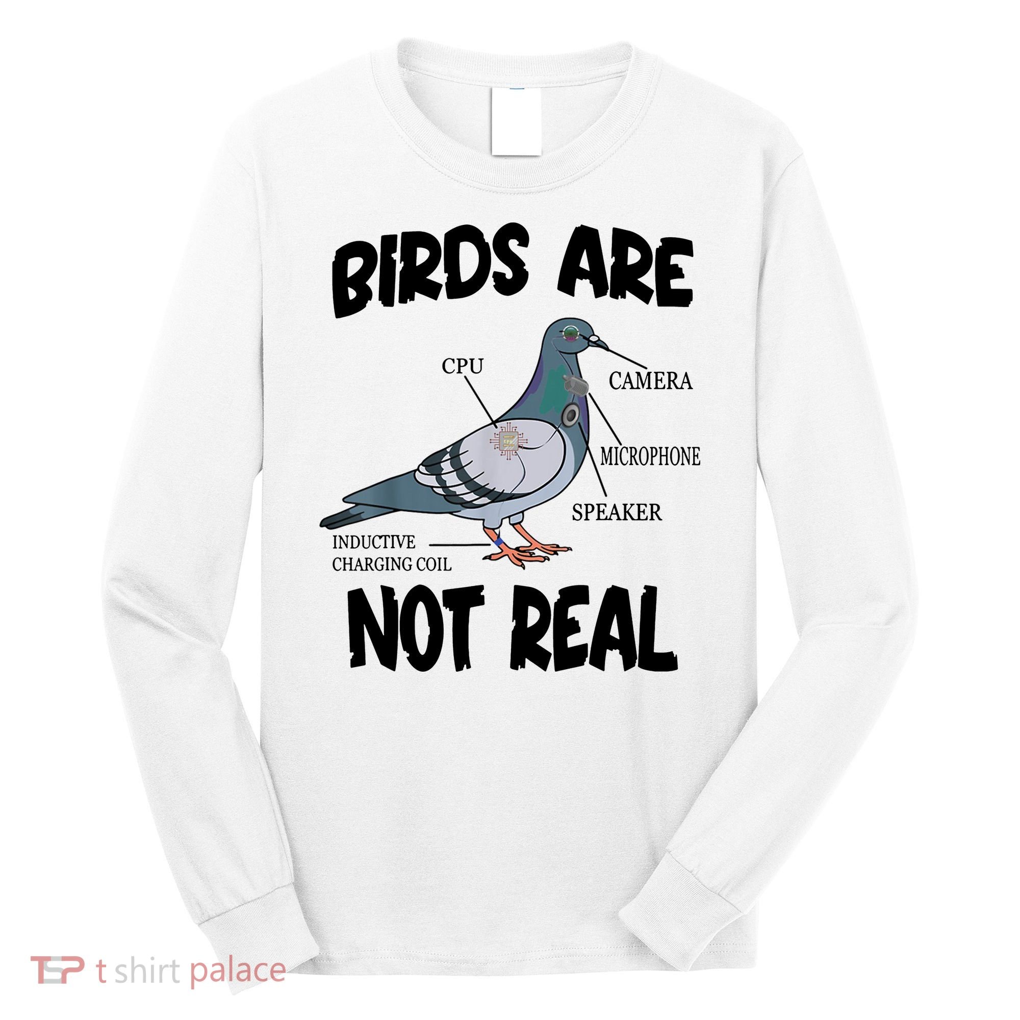 Birds Are Not Real Diagram Long Sleeve Shirt