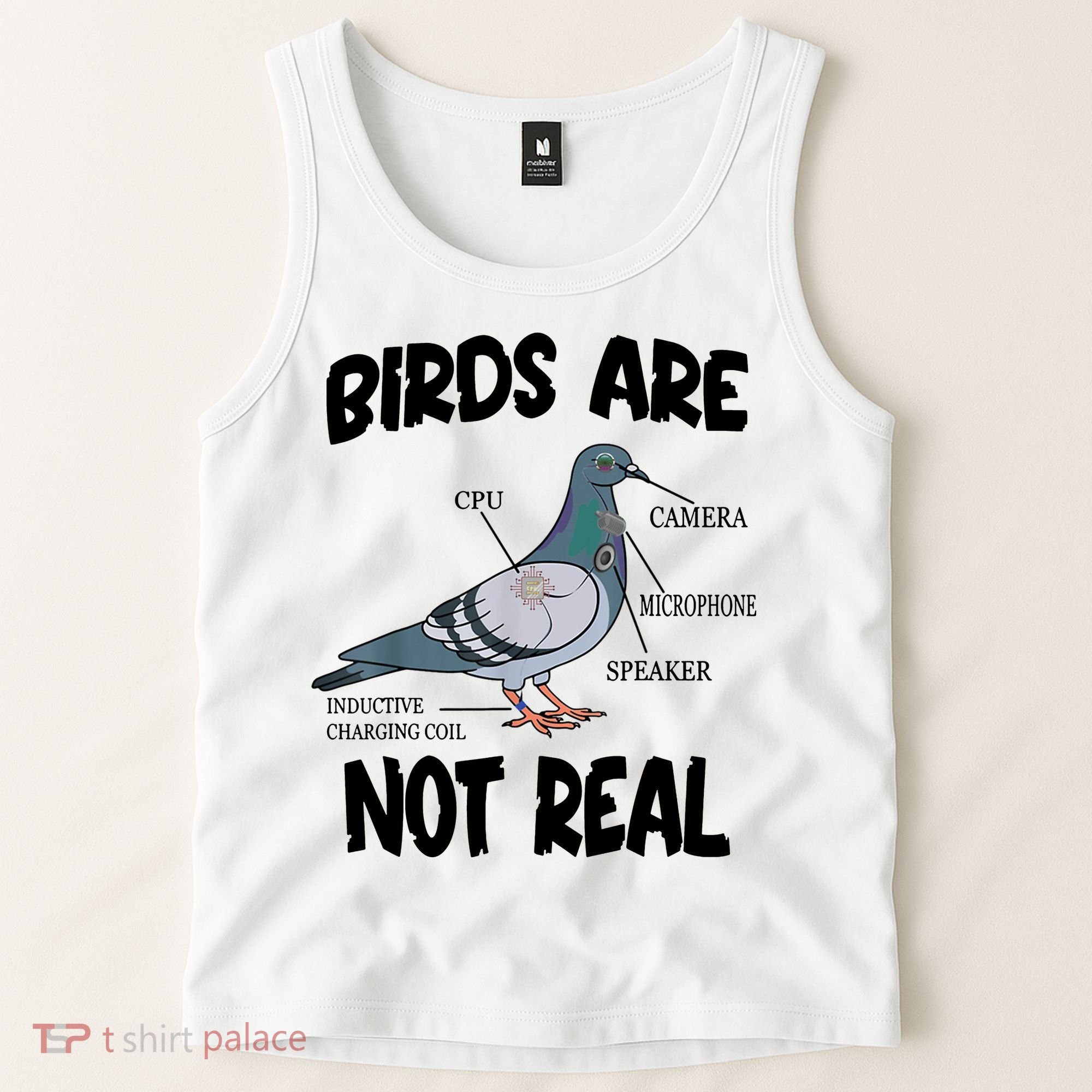 Birds Are Not Real Diagram Tank Top