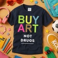 Buy Art Not Drugs Kids T-Shirt thumb 3
