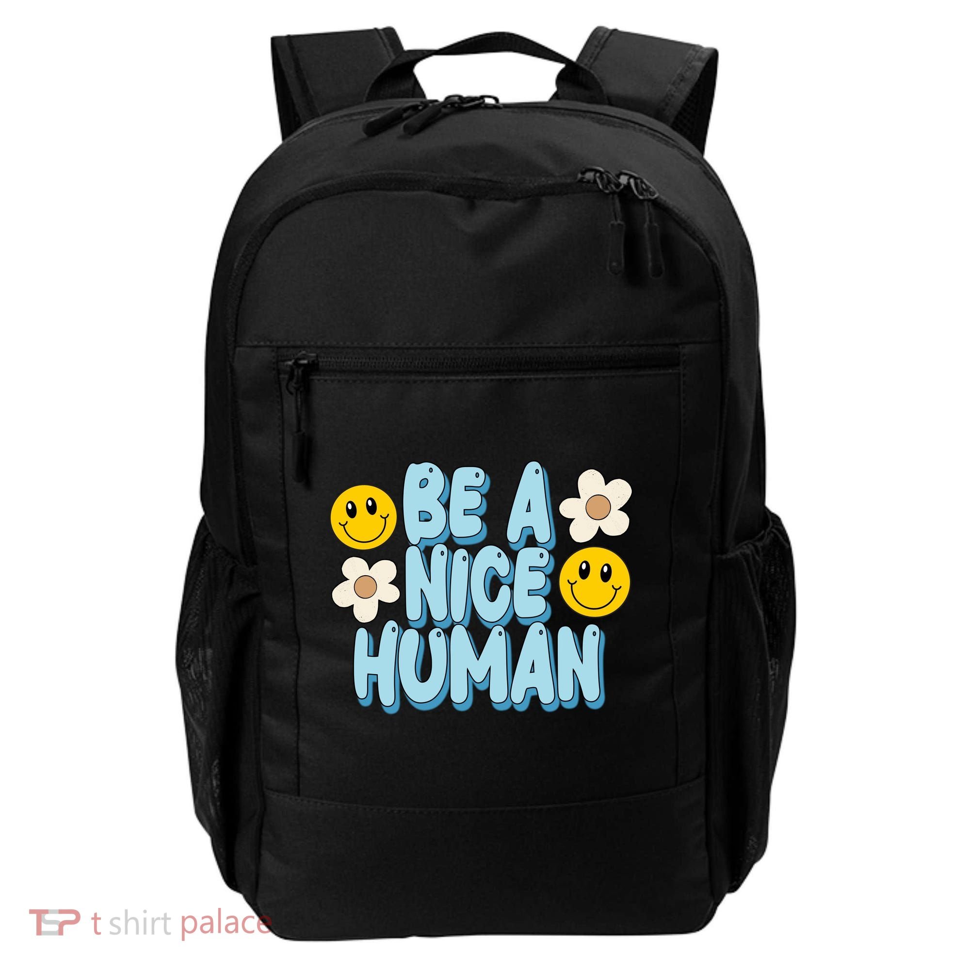 Be A Nice Human Cute Smile Retro Backpack