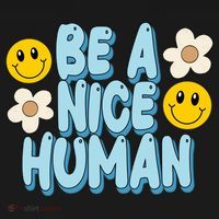 Be A Nice Human Cute Smile Retro Coaster thumb 2