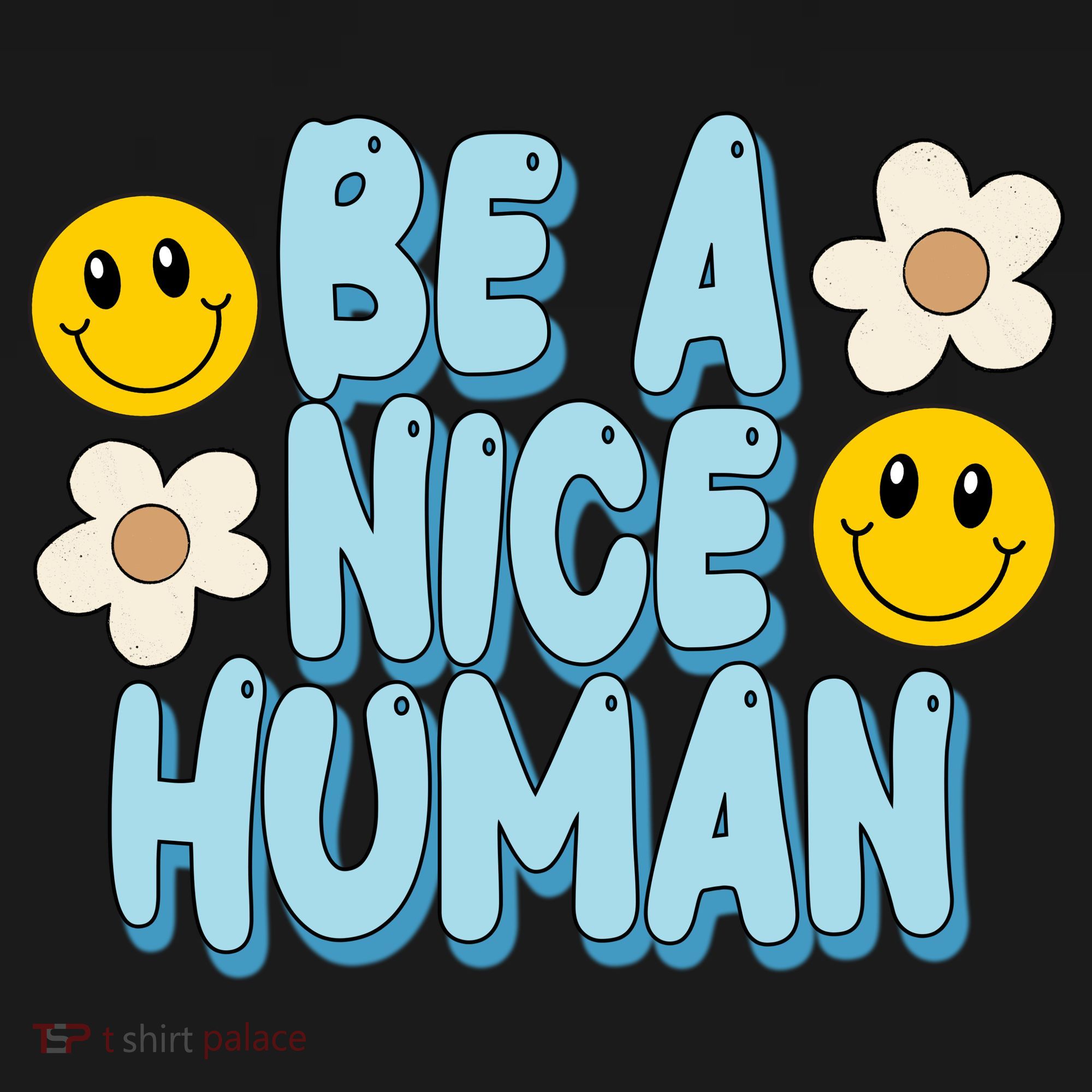 Be A Nice Human Cute Smile Retro Toddler Hoodie