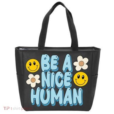 Be A Nice Human Cute Smile Retro Bag