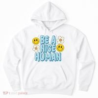 Be A Nice Human Cute Smile Retro Hoodie thumb 0
