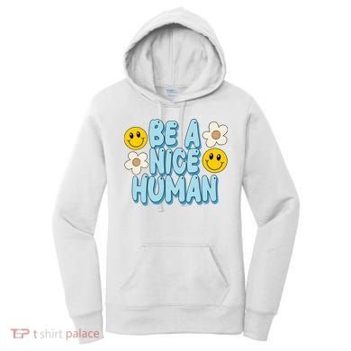 Be A Nice Human Cute Smile Retro Women's Hoodie