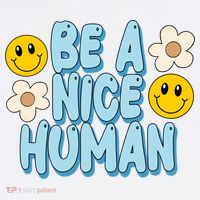 Be A Nice Human Cute Smile Retro Women's Hoodie thumb 2
