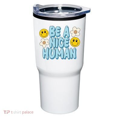 Be A Nice Human Cute Smile Retro Tumbler