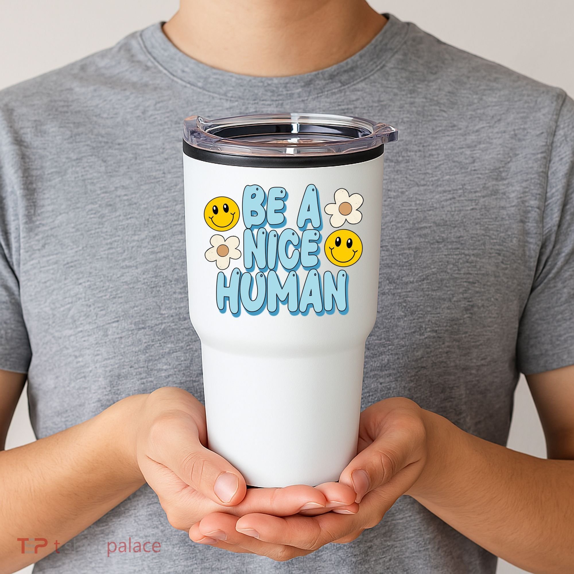 Be A Nice Human Cute Smile Retro Tumbler