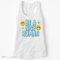 Be A Nice Human Cute Smile Retro Women's Tank Top thumb 0