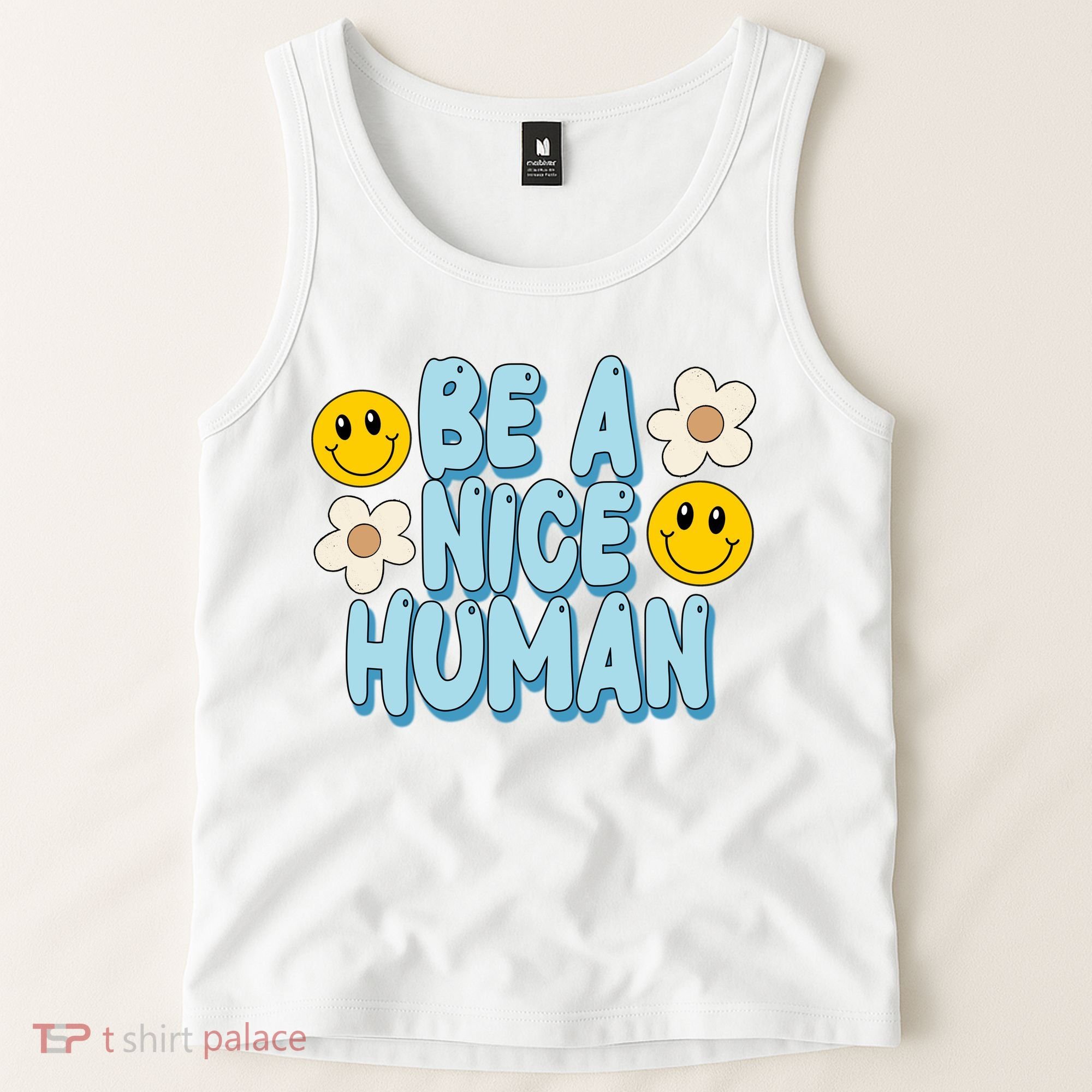 Be A Nice Human Cute Smile Retro Tank Top