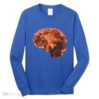 Brain Art Orange Ribbon Multiple Sclerosis Awareness Gift Long Sleeve Shirt thumb 0