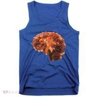 Brain Art Orange Ribbon Multiple Sclerosis Awareness Gift Tank Top thumb 0