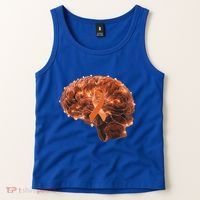 Brain Art Orange Ribbon Multiple Sclerosis Awareness Gift Tank Top thumb 2