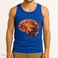 Brain Art Orange Ribbon Multiple Sclerosis Awareness Gift Tank Top thumb 3