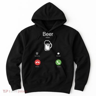 Beer Answer Or Decline Mobil Phone Funny Hoodie