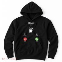 Beer Answer Or Decline Mobil Phone Funny Hoodie thumb 0