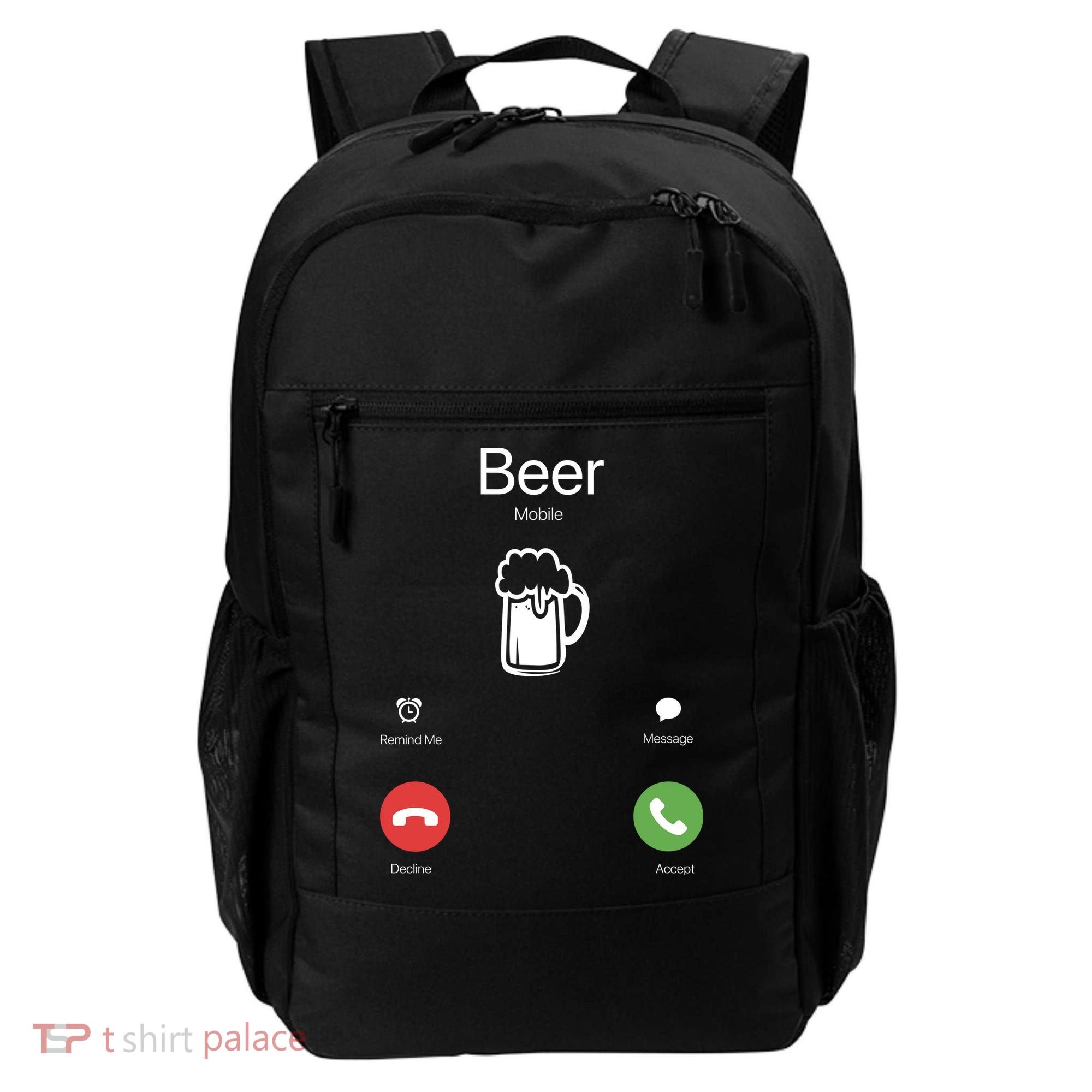Beer Answer Or Decline Mobil Phone Funny Backpack