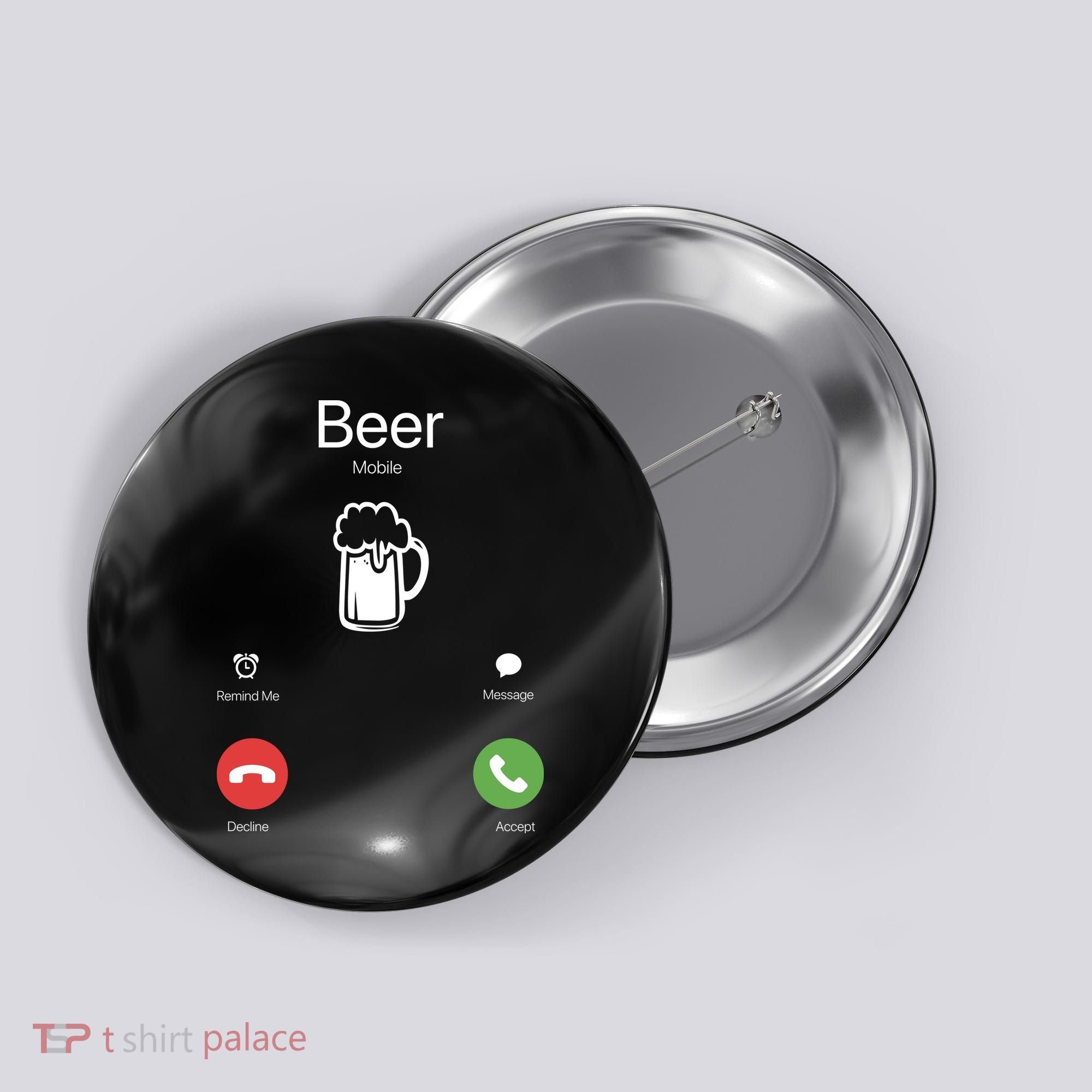 Beer Answer Or Decline Mobil Phone Funny Button