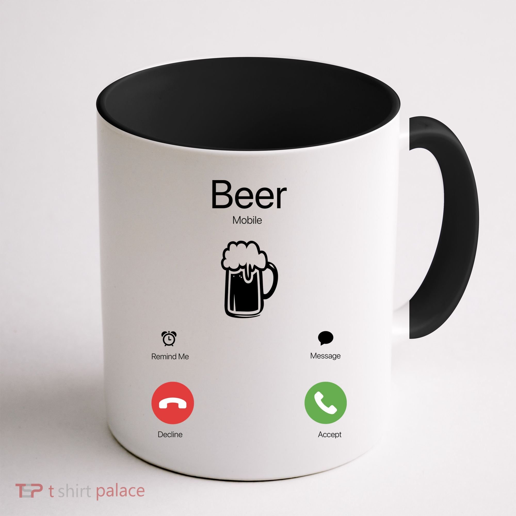 Beer Answer Or Decline Mobil Phone Funny Coffee Mug