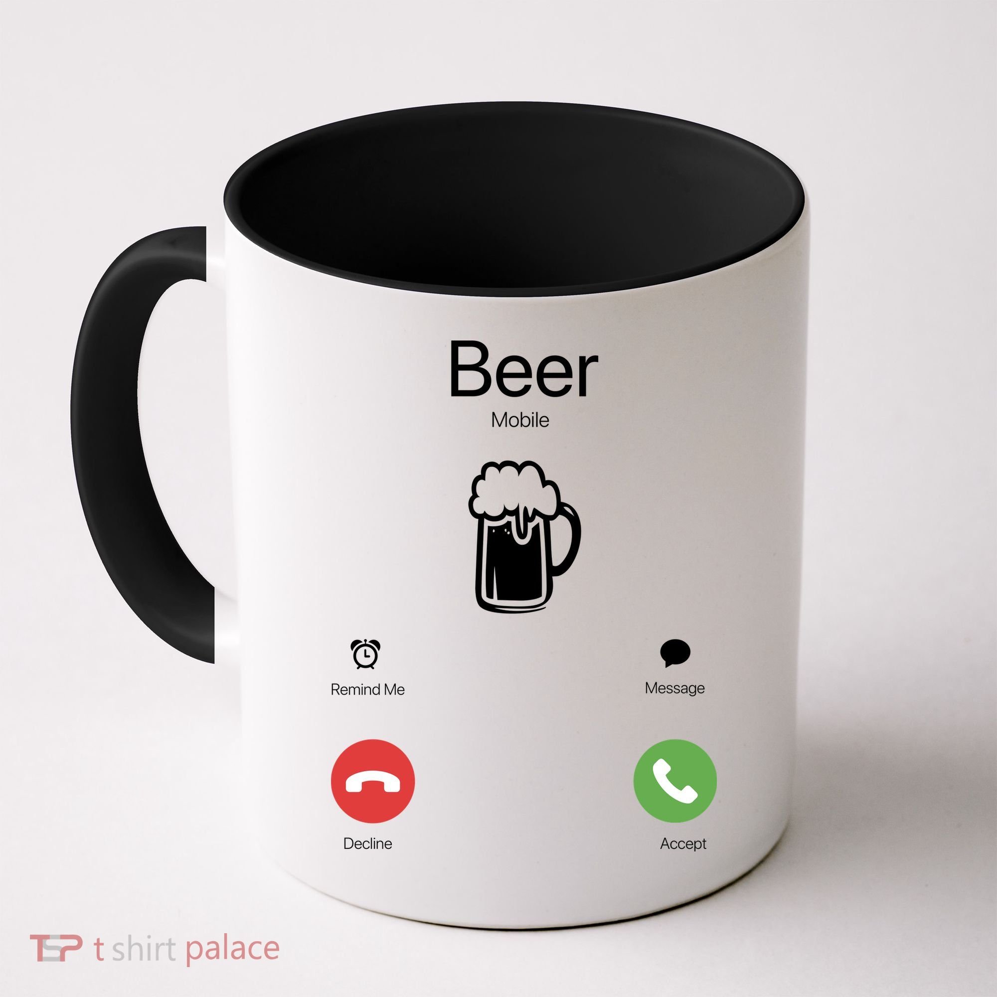 Beer Answer Or Decline Mobil Phone Funny Coffee Mug