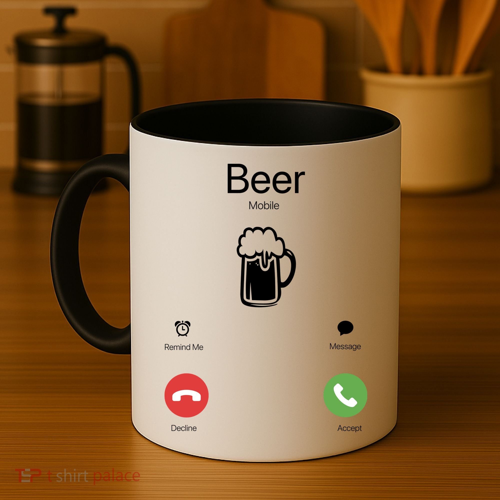 Beer Answer Or Decline Mobil Phone Funny Coffee Mug