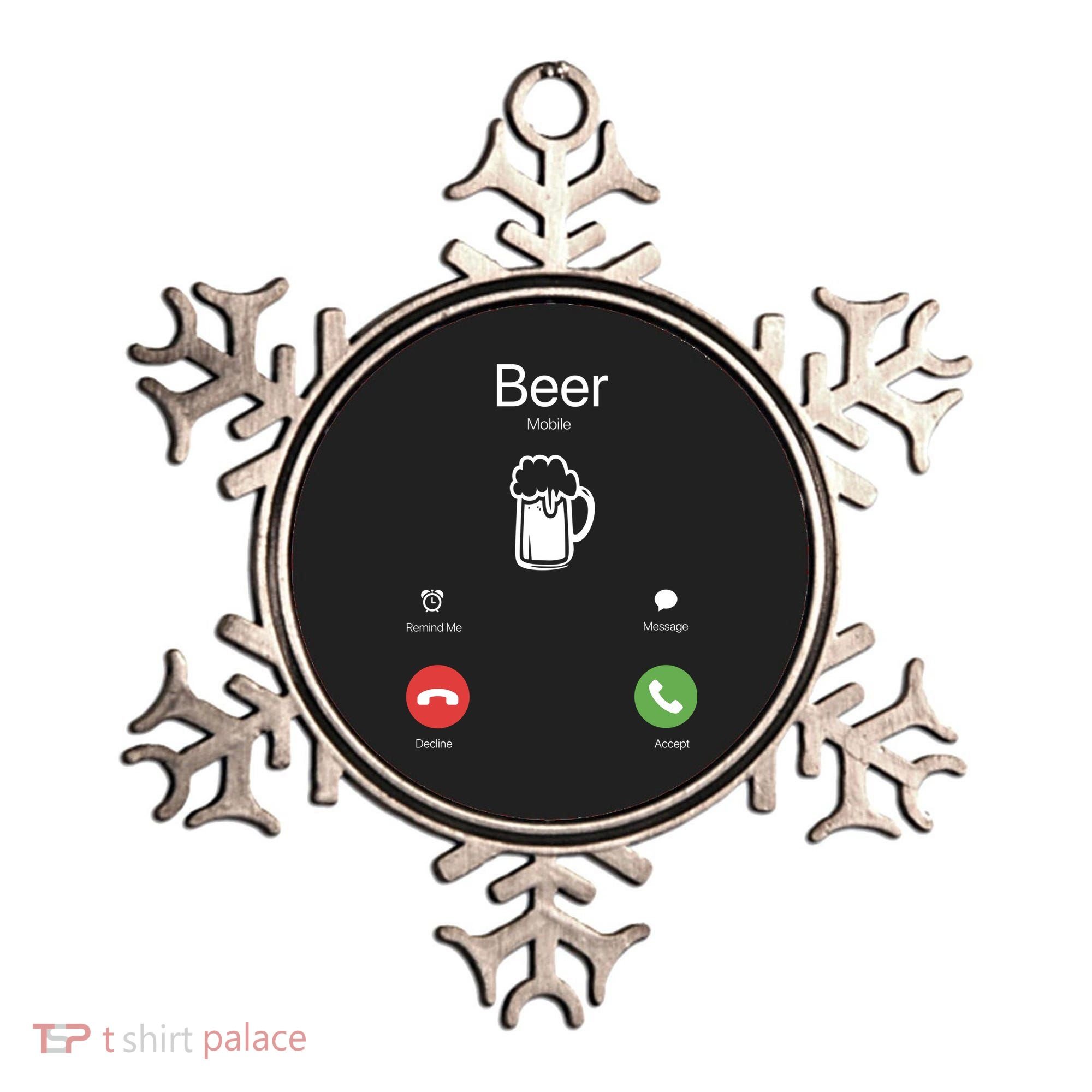 Beer Answer Or Decline Mobil Phone Funny Ornament