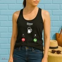 Beer Answer Or Decline Mobil Phone Funny Women's Tank Top thumb 2