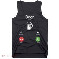 Beer Answer Or Decline Mobil Phone Funny Tank Top thumb 0