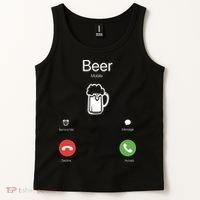 Beer Answer Or Decline Mobil Phone Funny Tank Top thumb 2