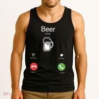 Beer Answer Or Decline Mobil Phone Funny Tank Top thumb 3