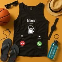 Beer Answer Or Decline Mobil Phone Funny Tank Top thumb 4