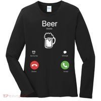 Beer Answer Or Decline Mobil Phone Funny Women's Long Sleeve Shirt thumb 0