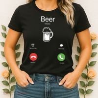 Beer Answer Or Decline Mobil Phone Funny Women's T-Shirt thumb 2