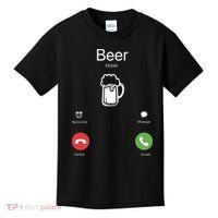 Beer Answer Or Decline Mobil Phone Funny Kids T-Shirt thumb 0