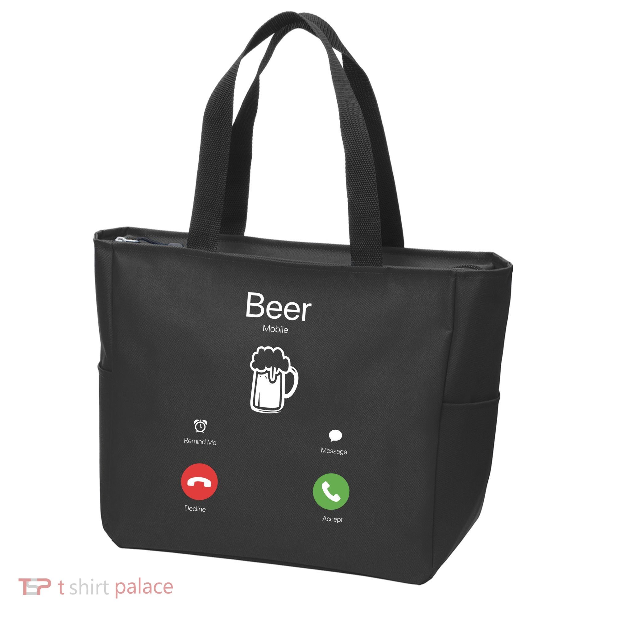 Beer Answer Or Decline Mobil Phone Funny Tote Bag