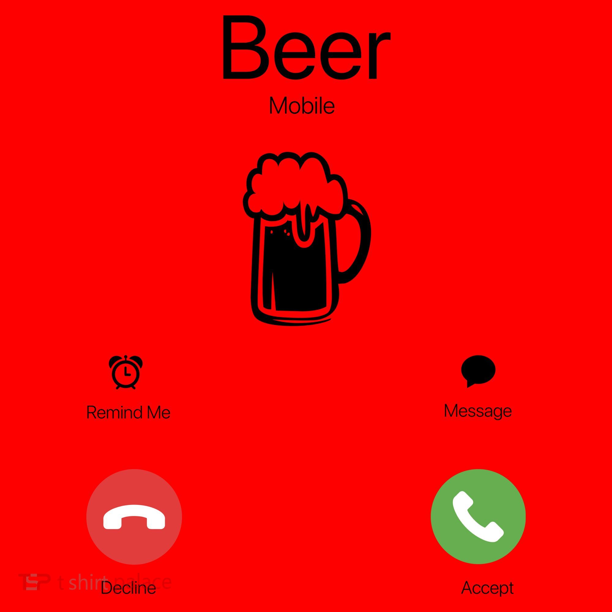 Beer Answer Or Decline Mobil Phone Funny Santa Hat