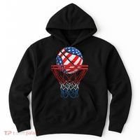 Basketball American Patriotic 4th Of July Us Flag Hoodie thumb 0