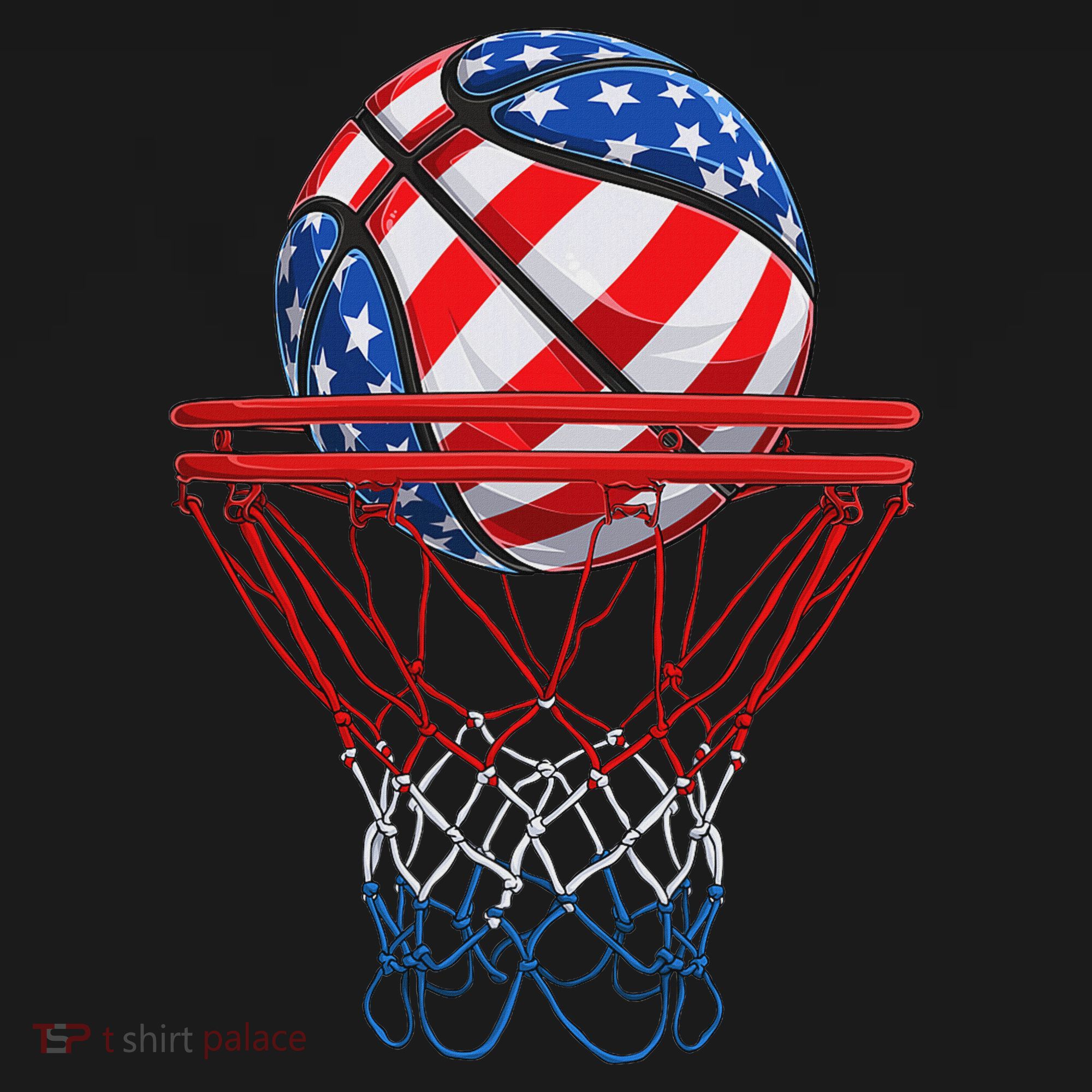 Basketball American Patriotic 4th Of July Us Flag Hoodie