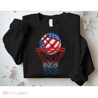 Basketball American Patriotic 4th Of July Us Flag Sweatshirt thumb 2