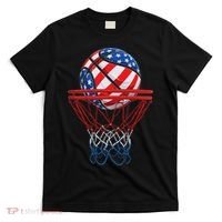 Basketball American Patriotic 4th Of July Us Flag T-Shirt thumb 0