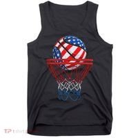 Basketball American Patriotic 4th Of July Us Flag Tank Top thumb 0