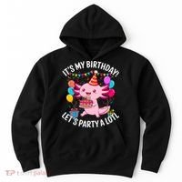 Birthday Axolotl Party Kawaii Axolotl  Hoodie thumb 0