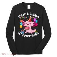 Birthday Axolotl Party Kawaii Axolotl  Long Sleeve Shirt thumb 0