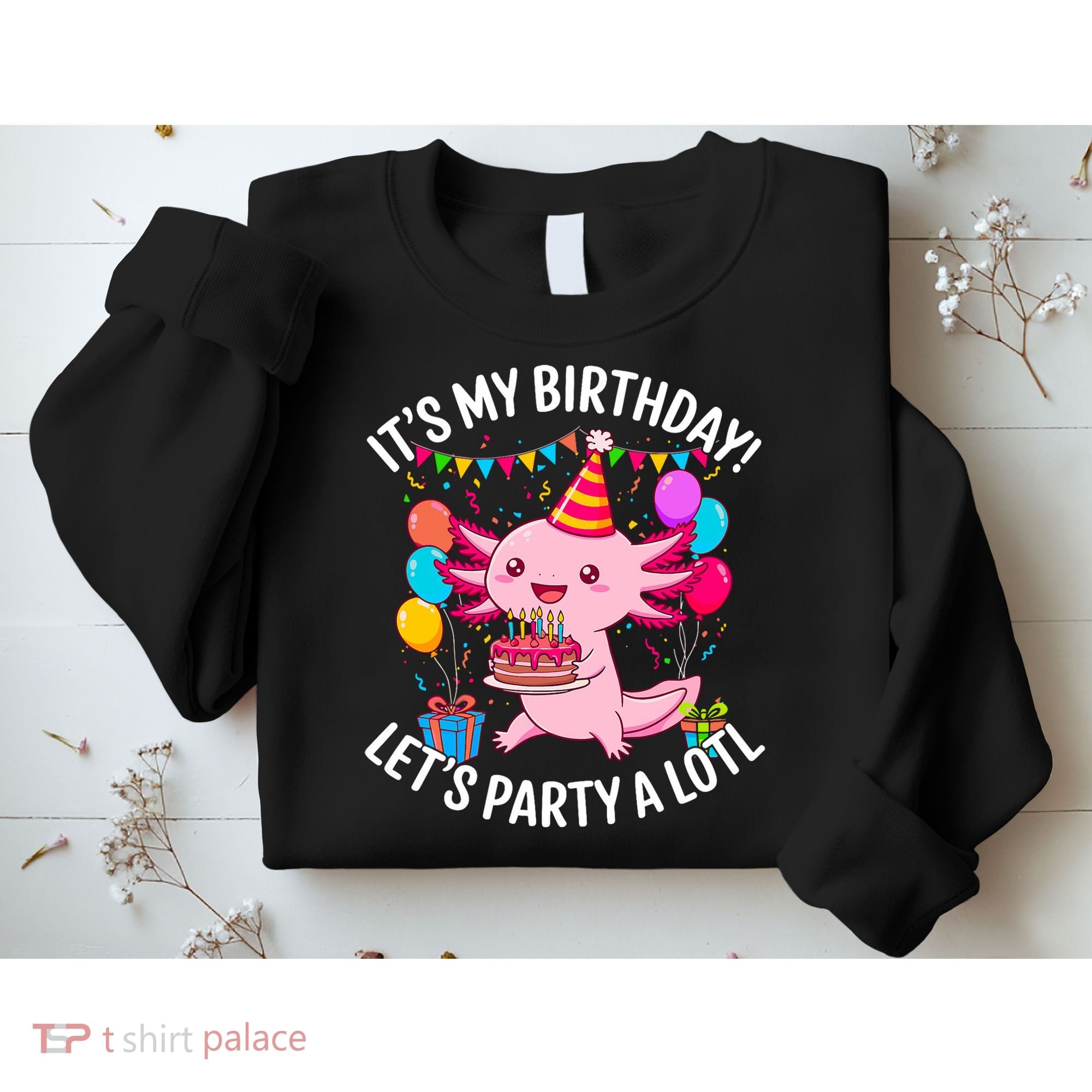 Birthday Axolotl Party Kawaii Axolotl  Sweatshirt